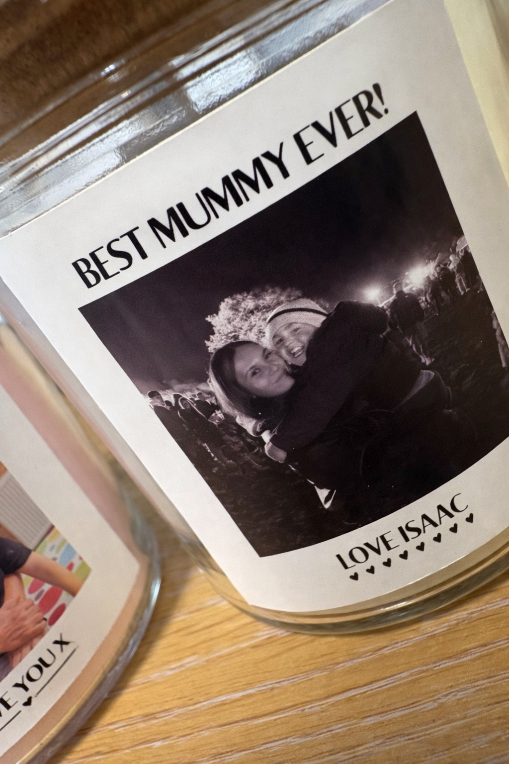 Personalised photo candle