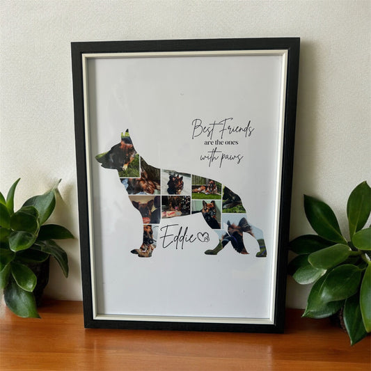 A4 custom German Shepherd collage
