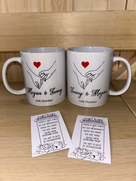 Valentines promise personalised mugs