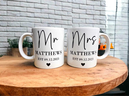 Personalised couple mugs