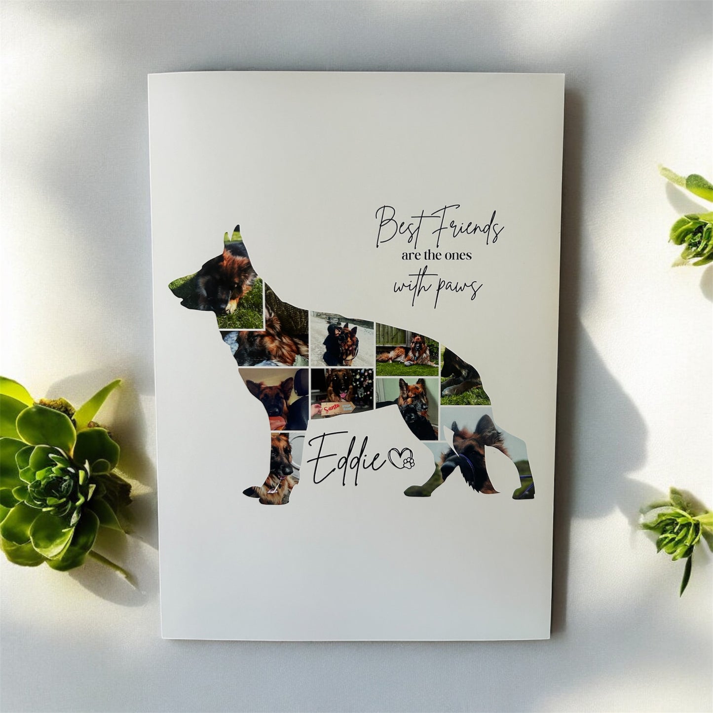 A4 custom German Shepherd collage