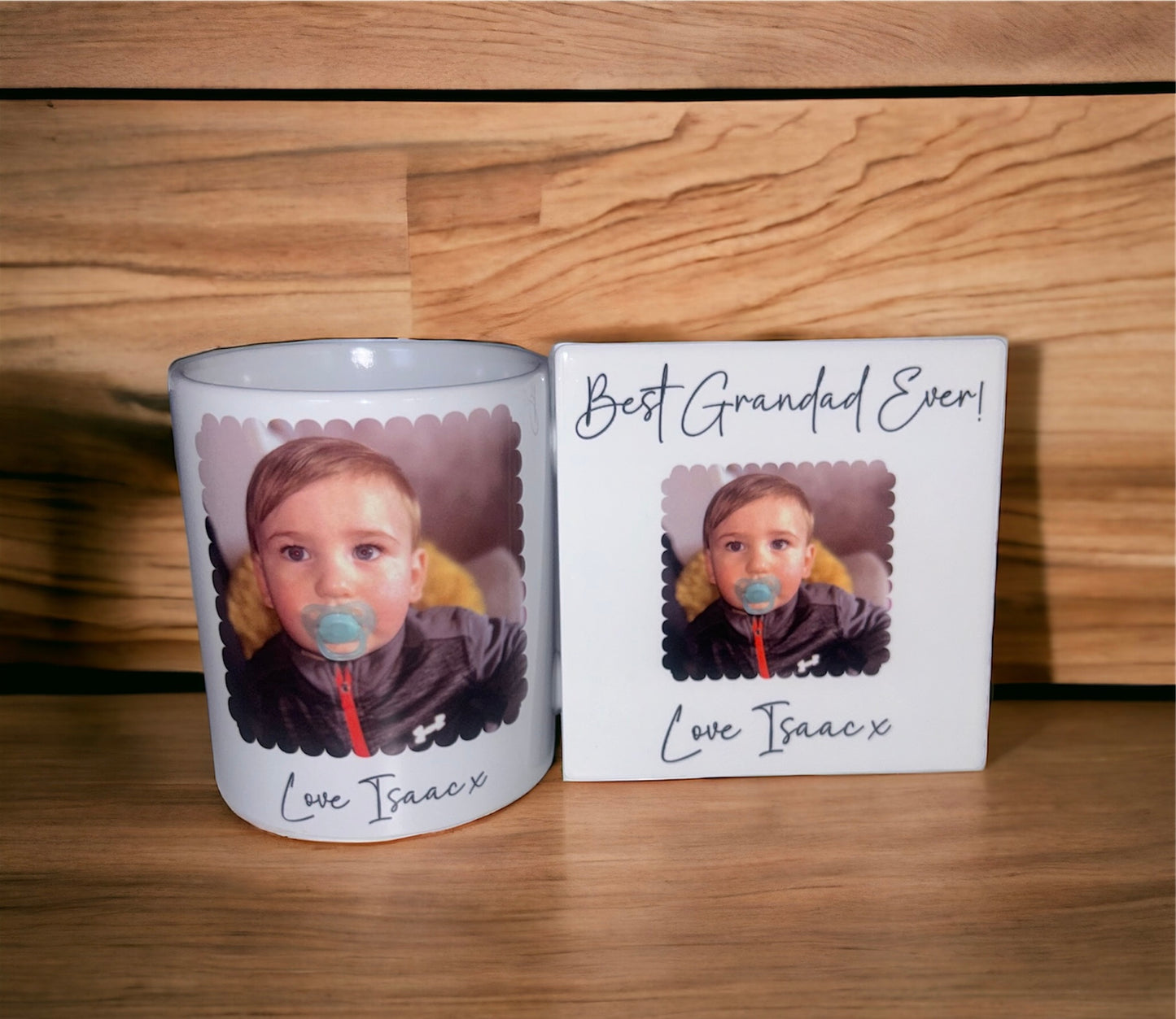 Father's Day best Grandad mug and coaster