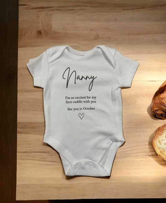 Personalised nanny announcement vest