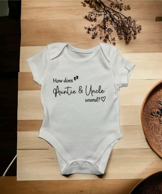 Auntie and uncle announcement vest