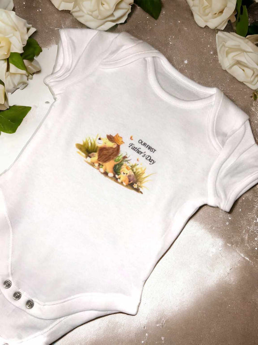 Personalised first Father’s Day baby grow/ vest