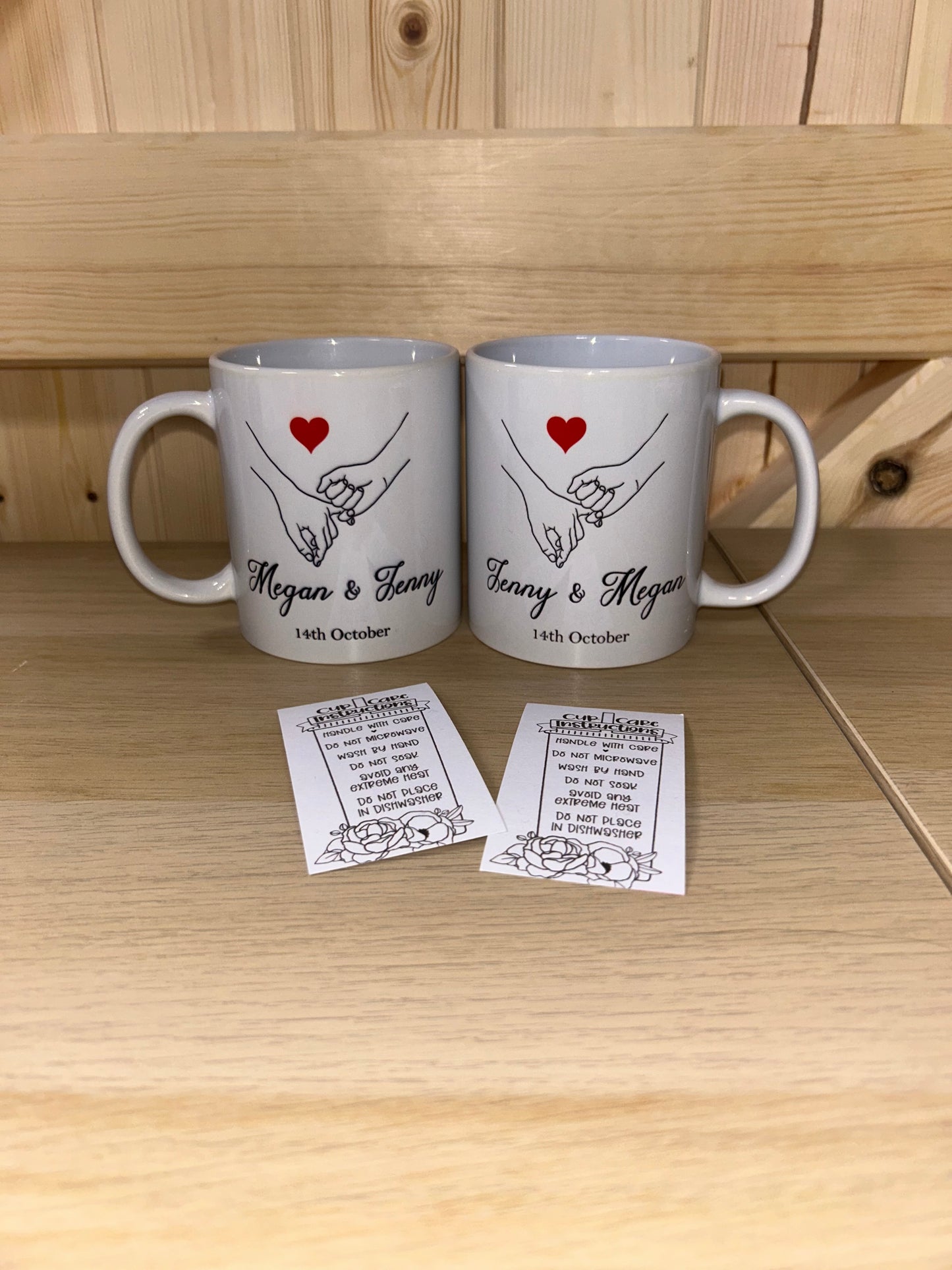 Valentines promise personalised mugs