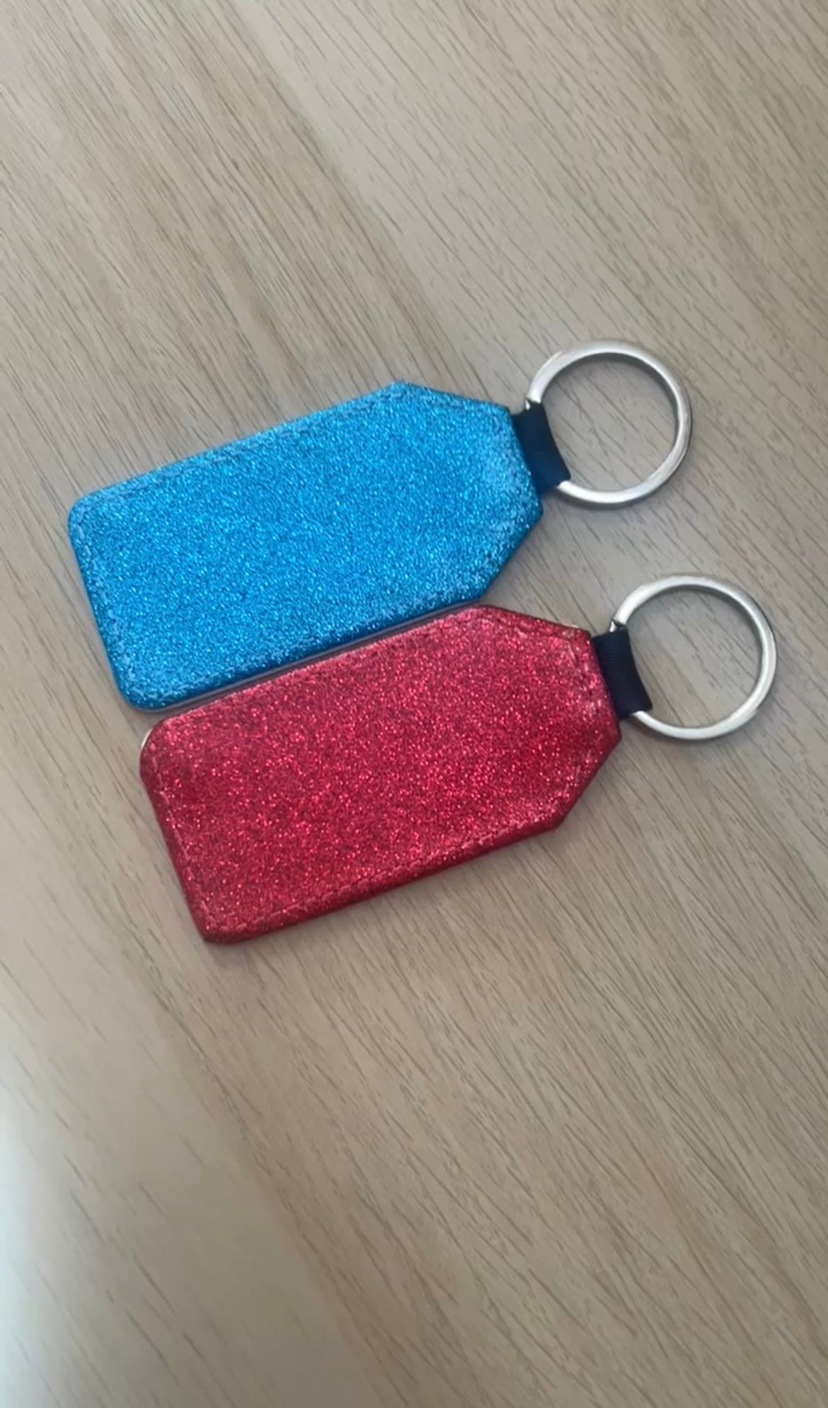 Personalised sparkle photo keyring