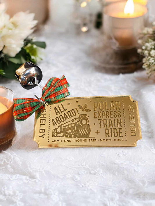 Personalised polar express ticket