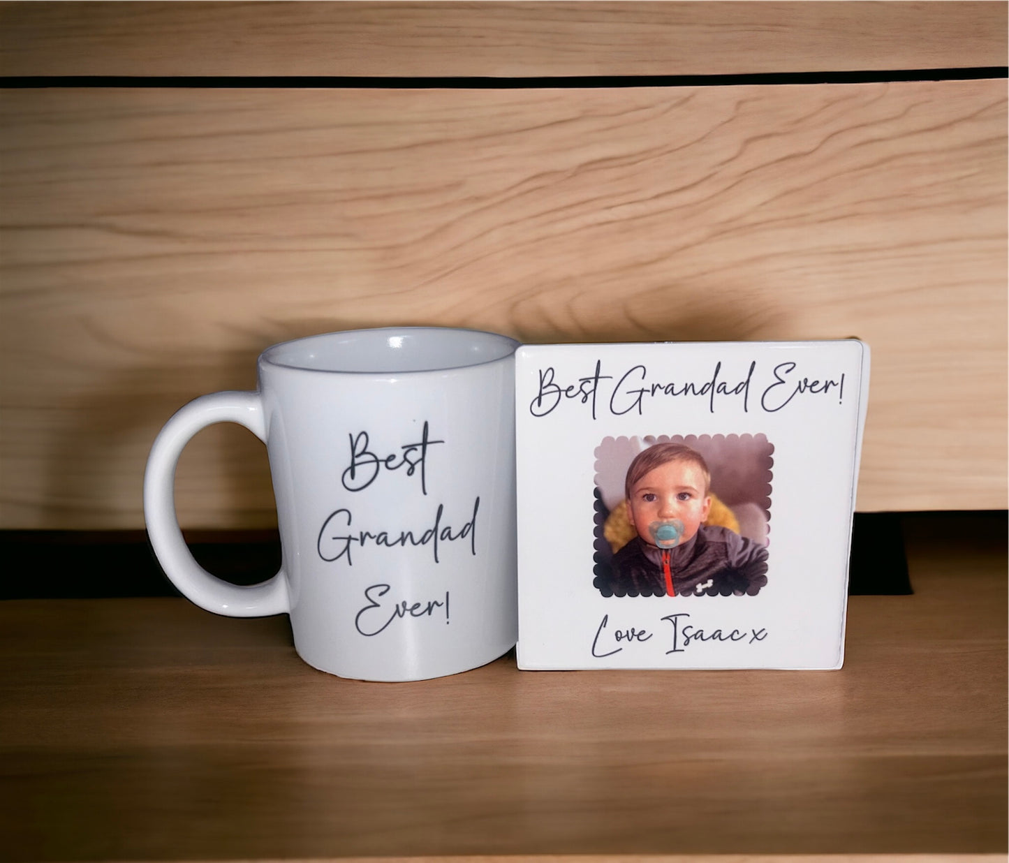 Father's Day best Grandad mug and coaster